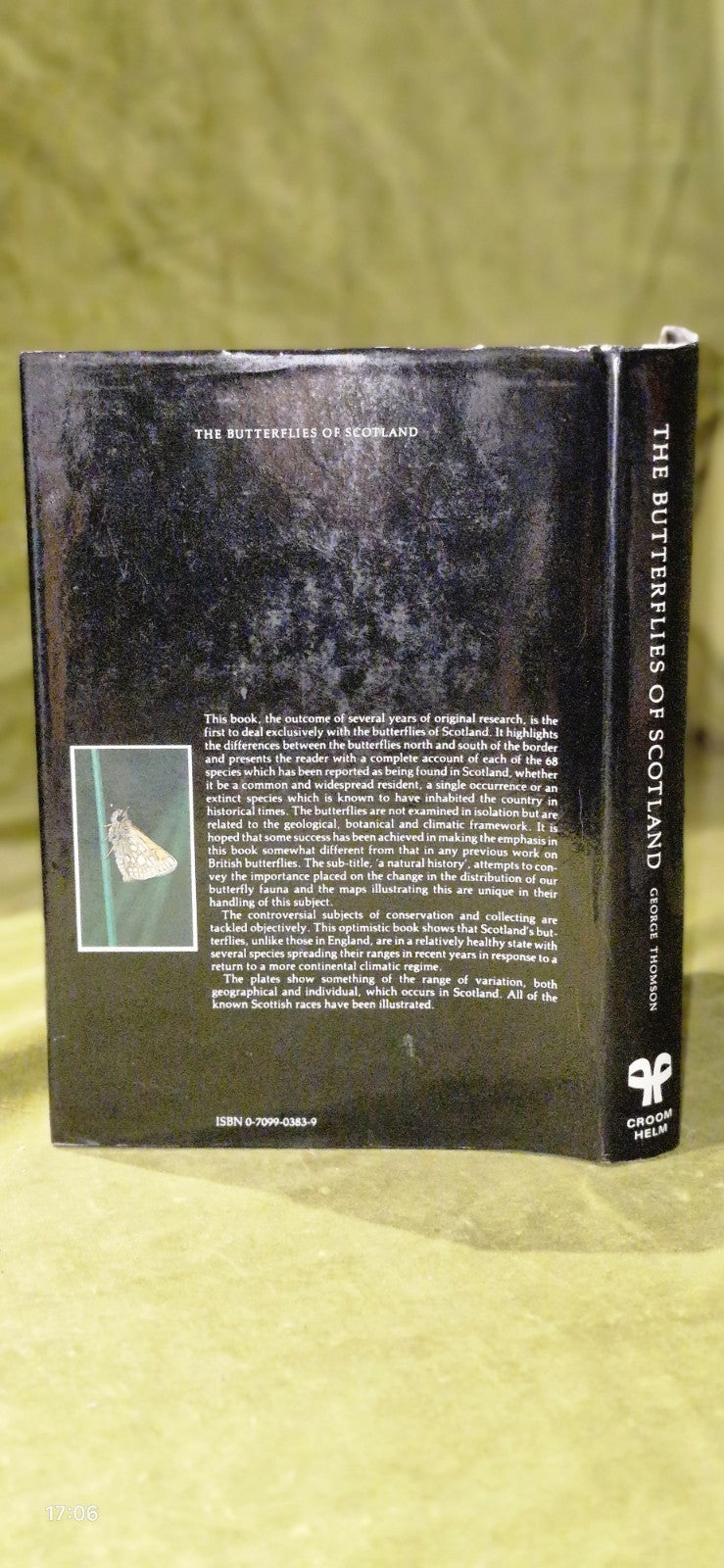 The Butterflies Of Scotland George Thomson 1980 Hardback Croom Helm 1st1