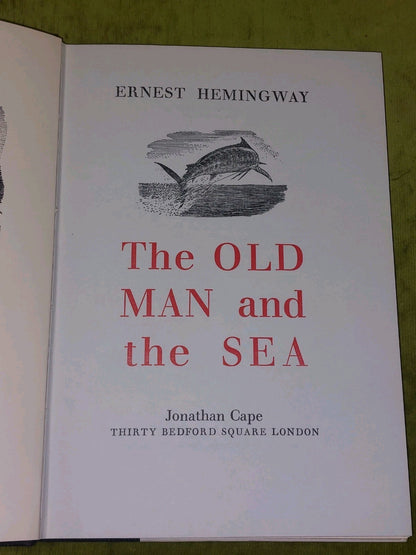 The Old Man And The Sea, Ernest Hemingway, Jonathan Cape, 1955 1st Illustrated 8