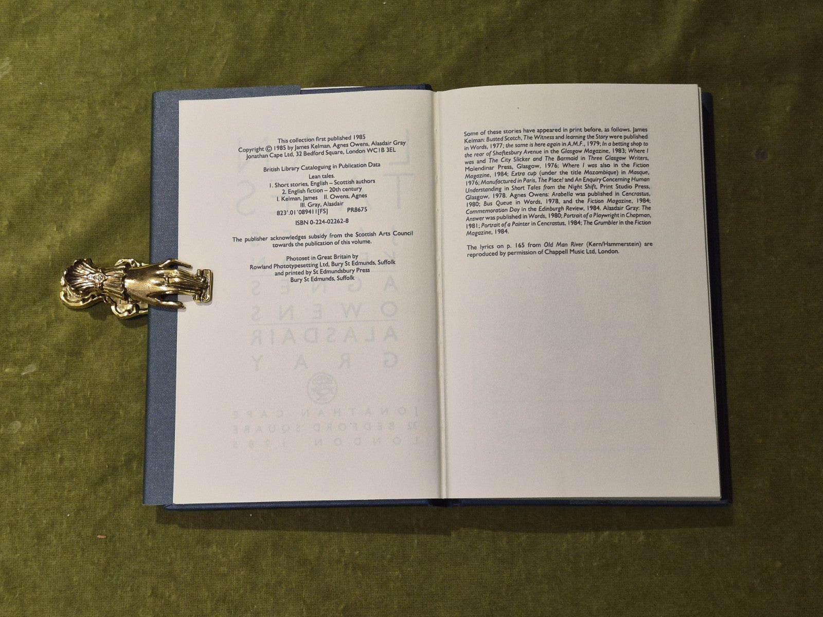 Alasdair Gray (SIGNED) James Kelman, Agnes Owens - Lean Tales 1st HB DJ6