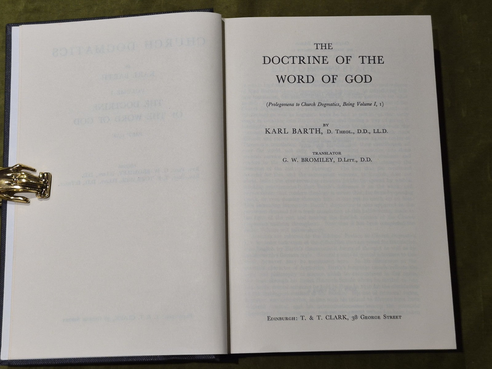 Karl Barth - Church Dogmatics Vol. I/1 & I/2 : Doctrine of the Word of God HB4