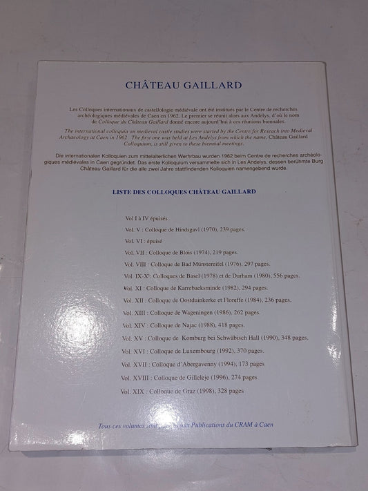 Chateau Gaillard XIX, Brepols Publishers (2001) Book1
