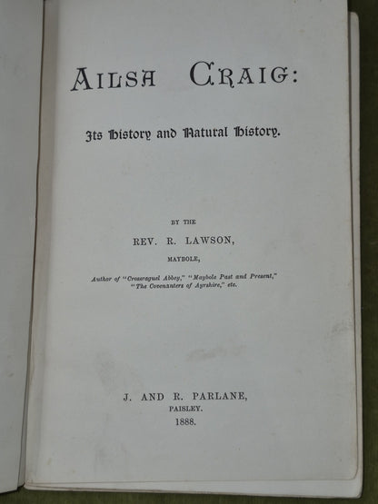 Ailsa Craig 1888 Rev R Lawson Maybole4