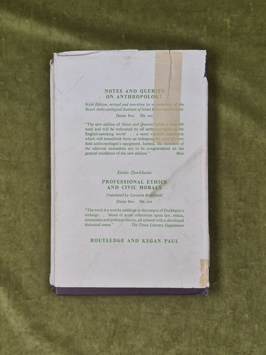 THE RITES OF PASSAGE by Arnold Van Gennep , Routledge 1960 1st HB DJ1