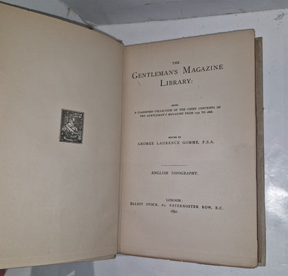 The Gentleman's Magazine Library: English Topography Volumes 1,3,4,5. Gomme 18913