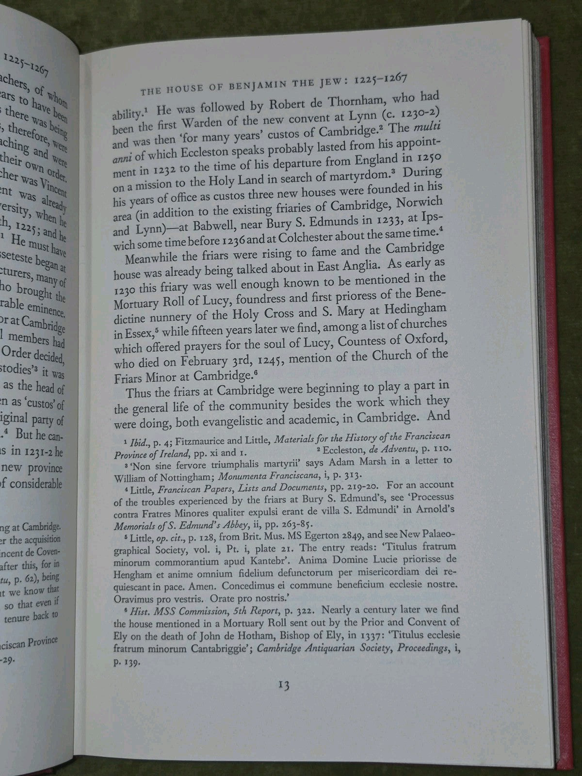 The Grey Friars in Cambridge, 1225-1538, Moorman, J R H, Good Book8