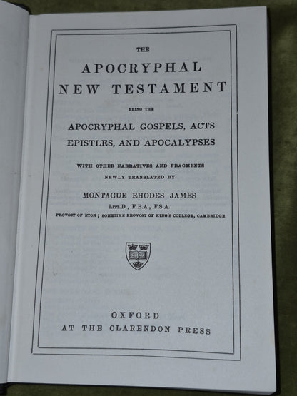 The Apocyphal New Testament Montague Rhodes James 1985 Oxford Clarendon 3