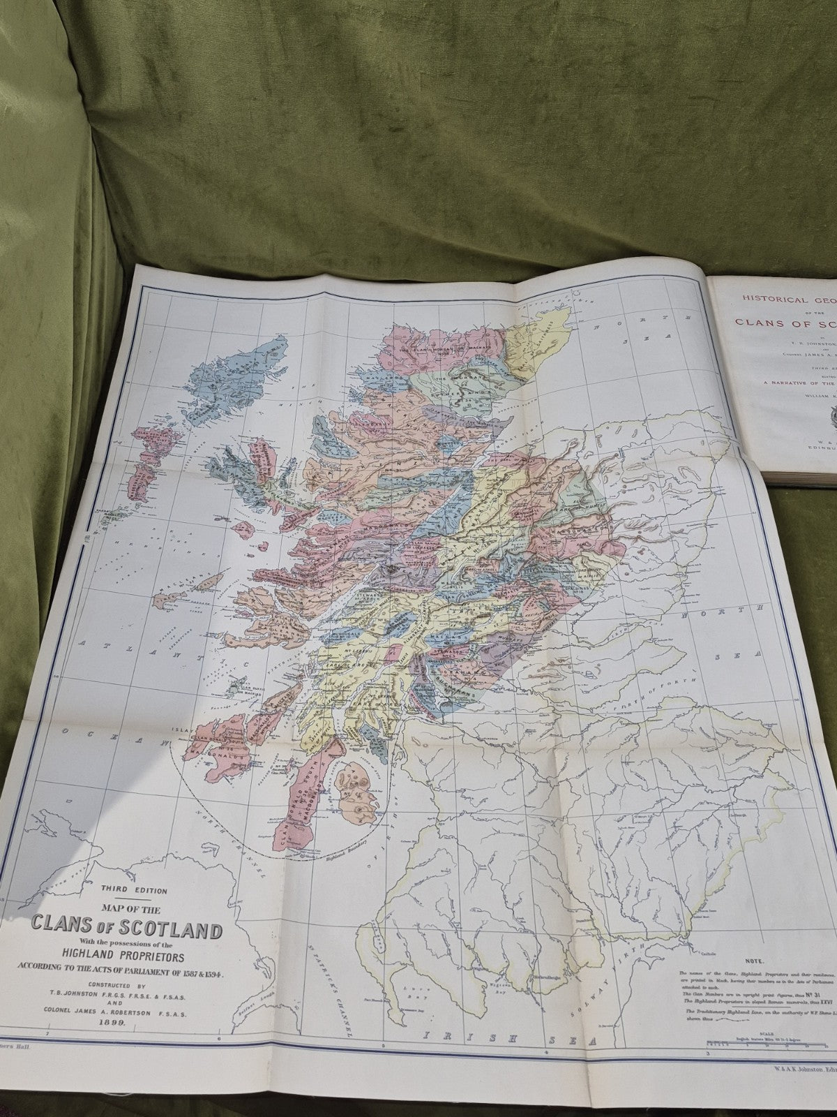 Historical Geography of the Clans of Scotland Third Edition Johnston 18993