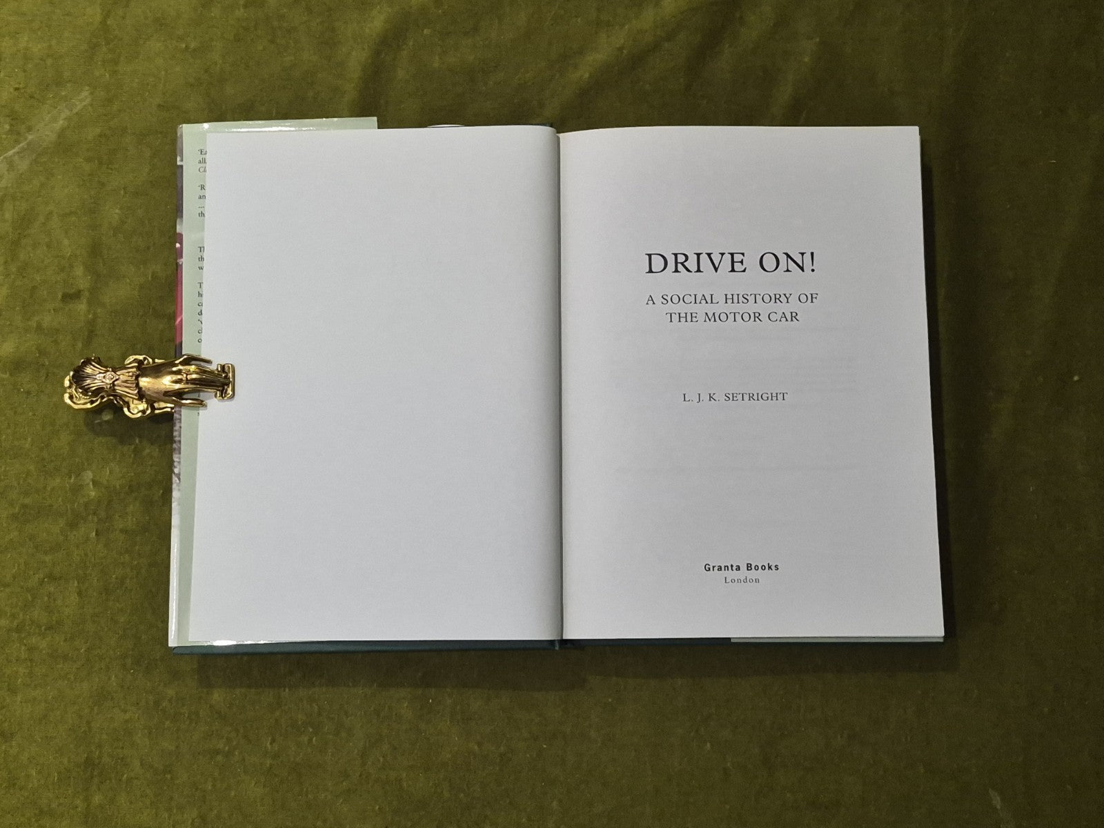 Drive On! : A Social History of the Motor Car by L J K Setright 1st HB DJ 20034