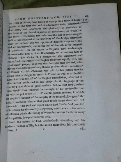 1777 2vol Miscellaneous Works of Philip Dormer Stanhope First Edition9