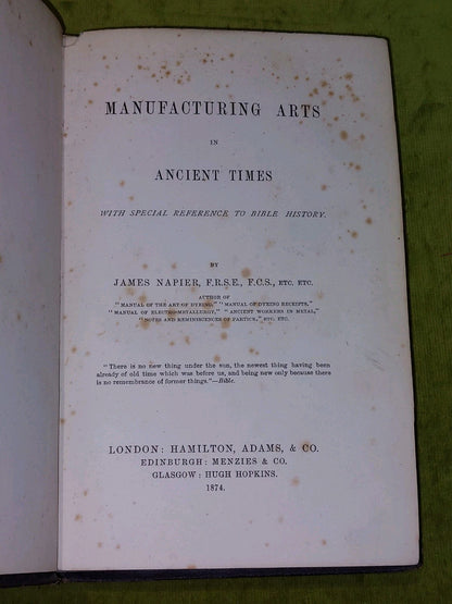 Manufacturing Arts In Ancient Times (1874) James Napier3