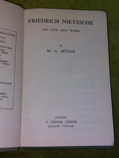 Friedrich Nietzsche, His Life and Work by Mugge (1914)4