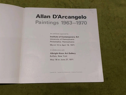 Allan D'arcangelo Paintings 1963  1970 Exhibition Book [AlbrightKnox Art]1