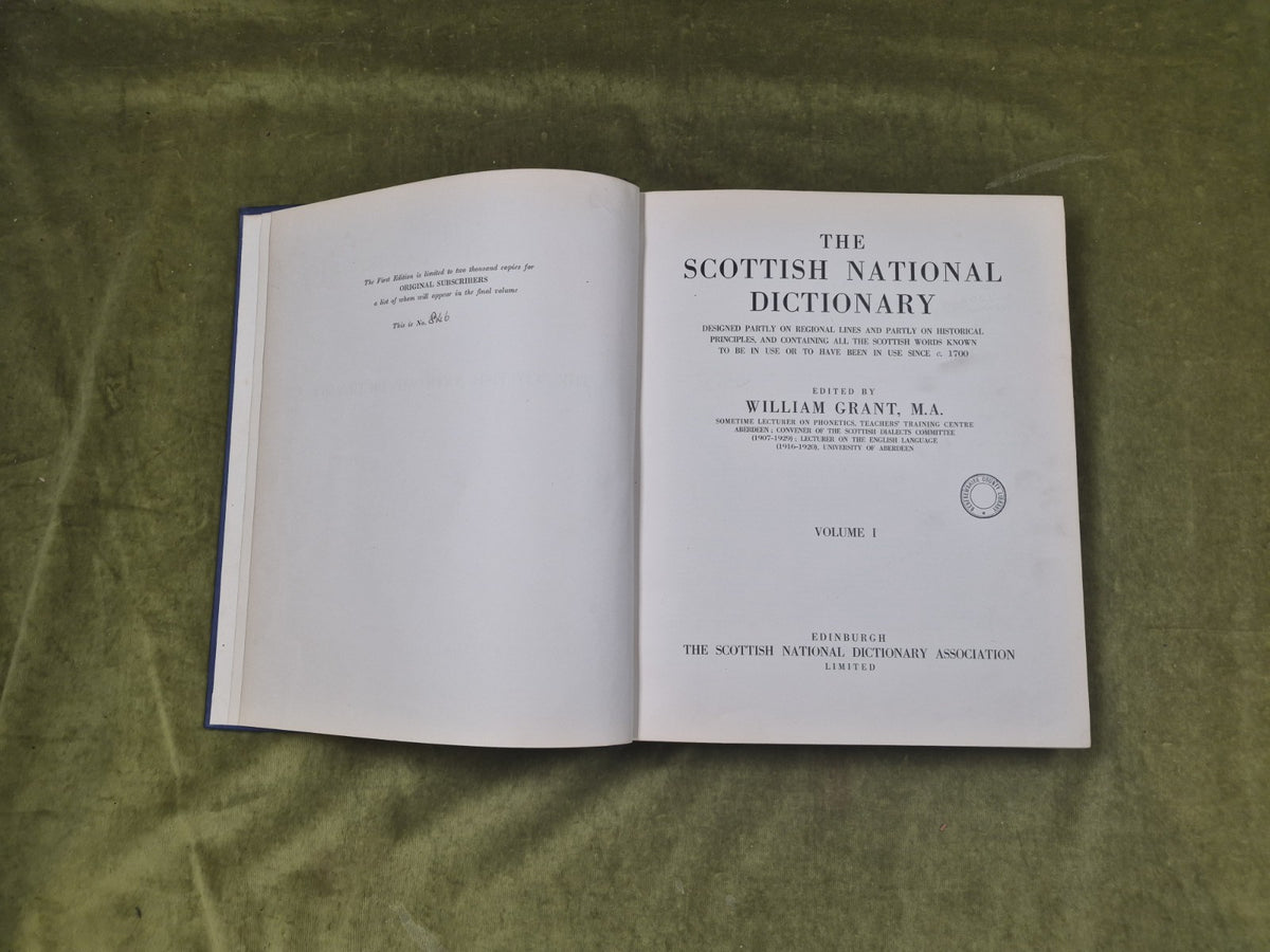 Scottish National Dictionary - Grant & Murison 1974 1st ed Quarter Leather3