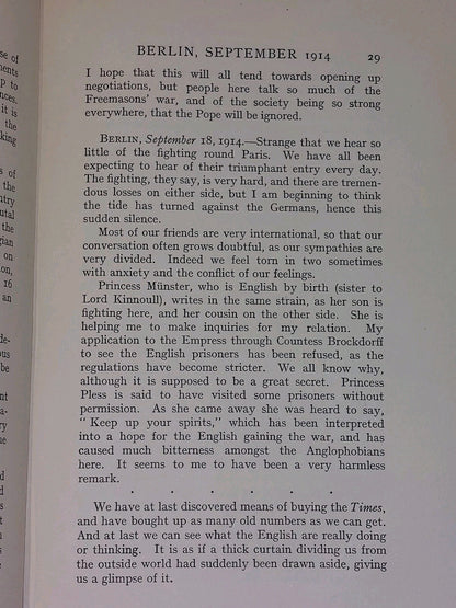 An English Wife in Berlin by Evelyn Princess Blucher, (1920) Eighth Impression4