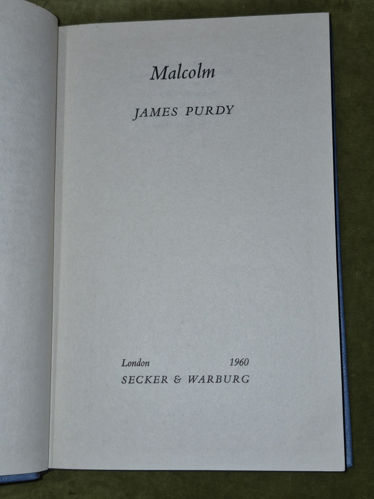 Malcolm, James Purdy. 1960 1st Edition in Dust Jacket4