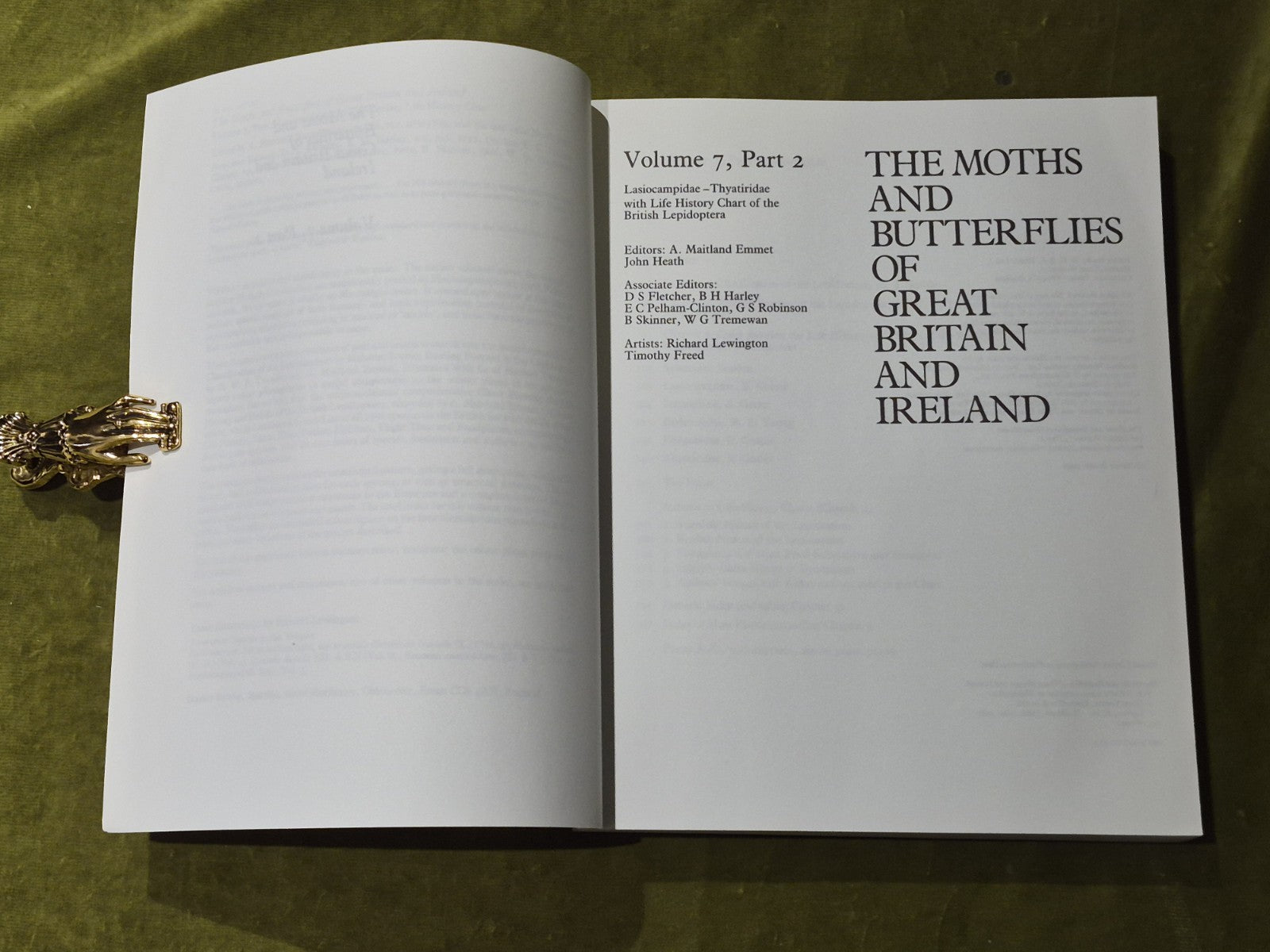 The Moths and Butterflies of Great Britain & Ireland Vol. 7 part 2 - 1989 SC3