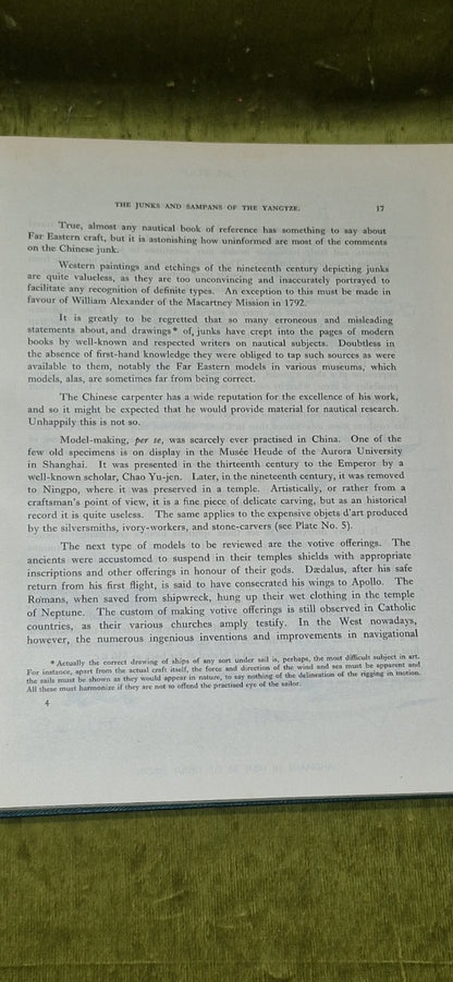 1947 The Junks and Sampans of the Yangtze by G.R.G. Worcester Vol 1 5