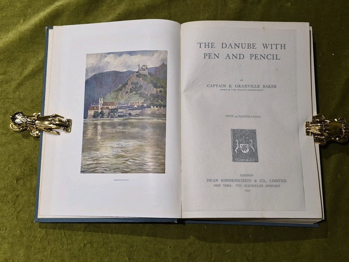 THE DANUBE WITH PEN AND PENCIL     by B.GRANVILLE  BAKER    1st edition  19113