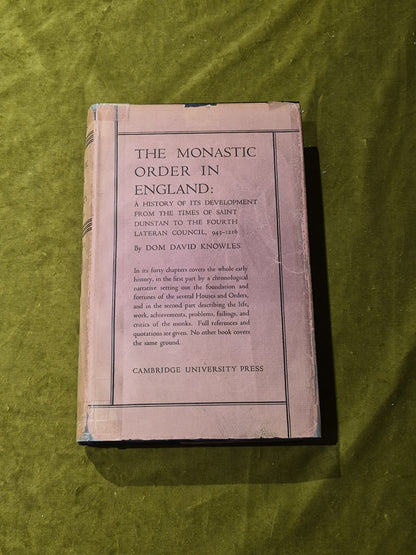 Monastic Order in England Dom David Knowles 1950 Hardback Book0