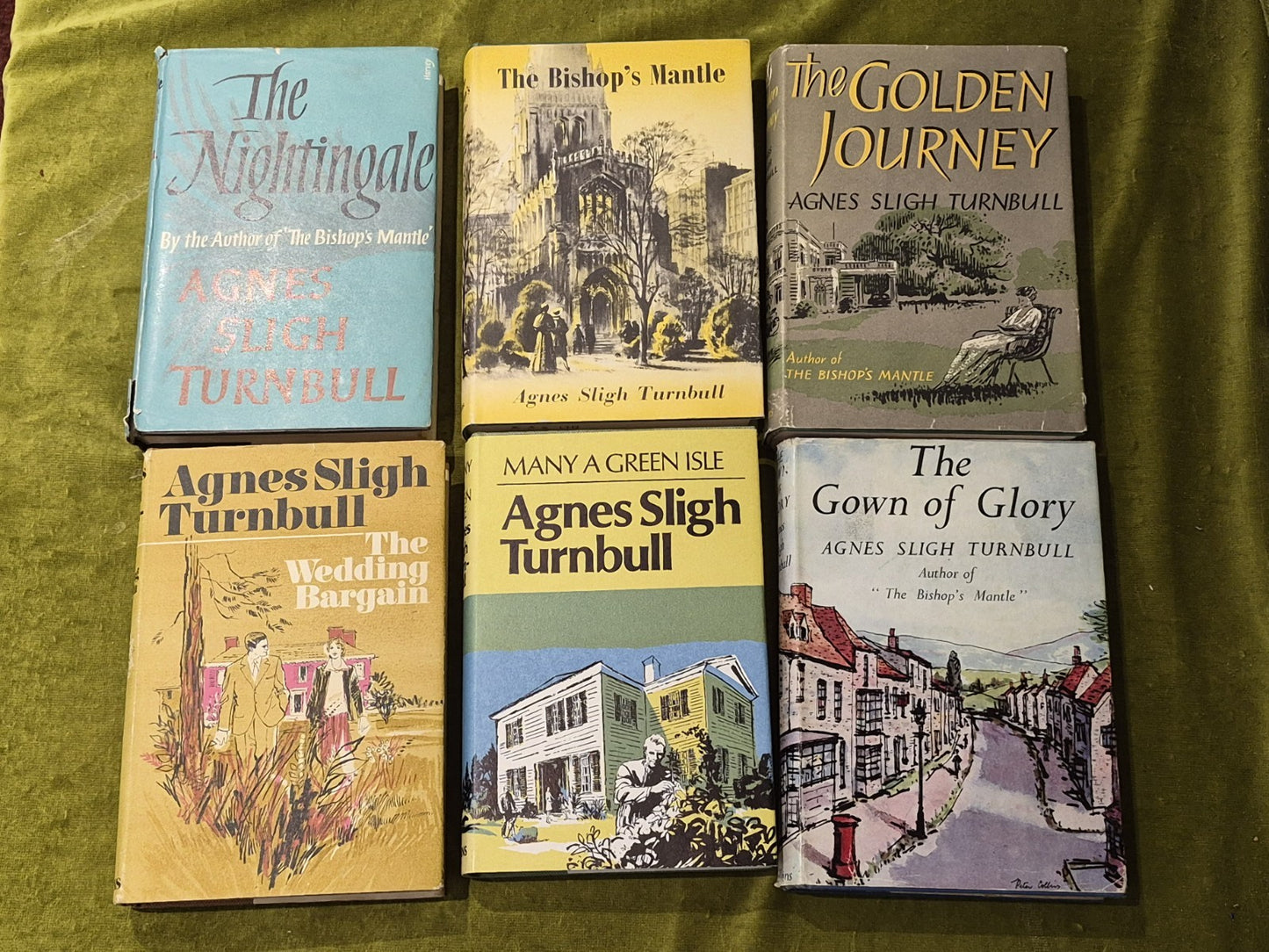 Six Agnes Sligh Turnbull books - Collins First Edn Hardbacks with Dust Jackets0