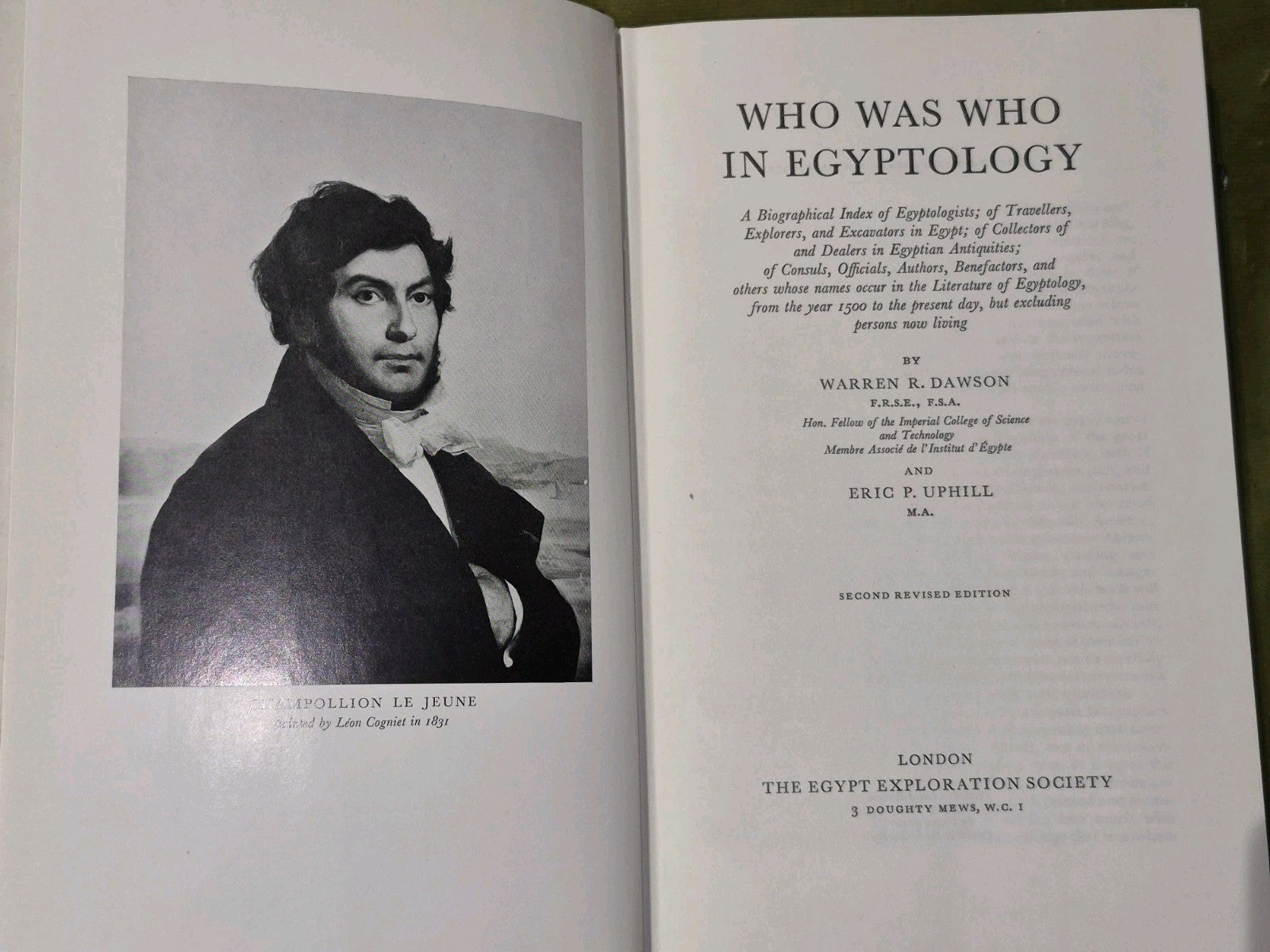 1972, 2d Rev. Ed., Who Was Who in Egyptology, A Biographical Index2