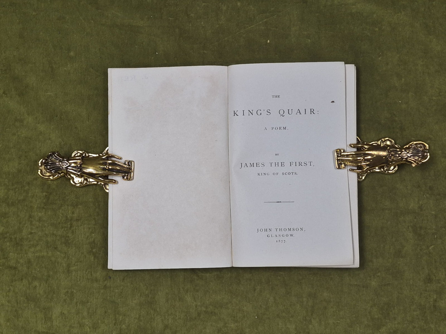 The King's Quair : a poem - King James I , John Thomson 18774