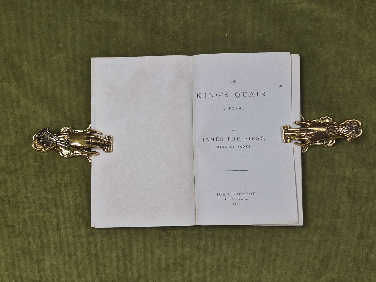 The King's Quair : a poem - King James I , John Thomson 18774