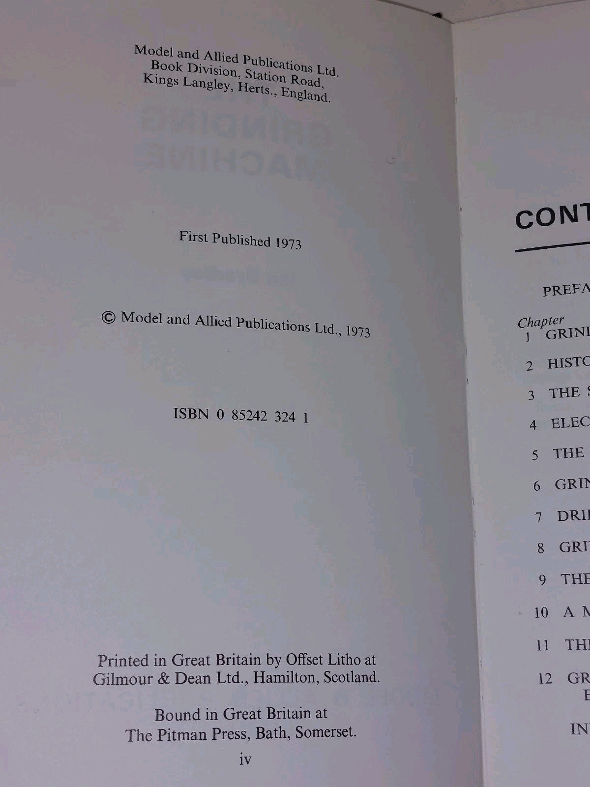 The Grinding Machine  Ian Bradley (1973) 1st Ed Hb Book With Dj Model & Allied4