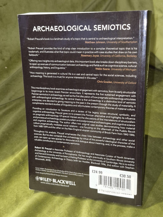 Archaeological Semiotics Paperback Robert W. Preucel (2010)1