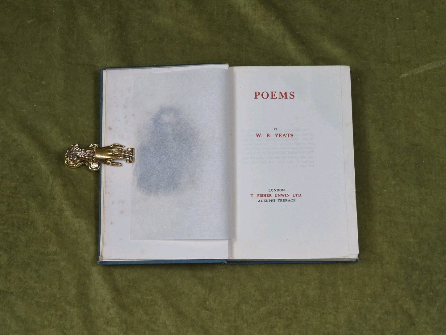 Poems by W. B. Yeats , T Fisher Unwin 19205