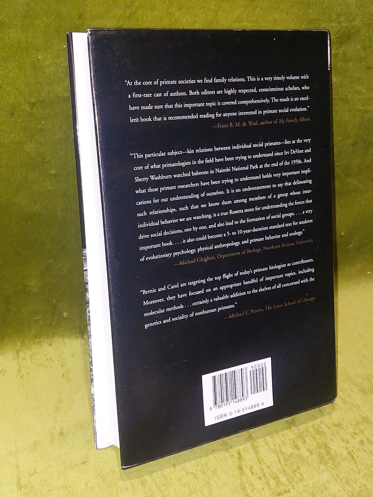 Kinship and Behavior in Primates by Bernard Chapais (English) Hardcover (2004)1