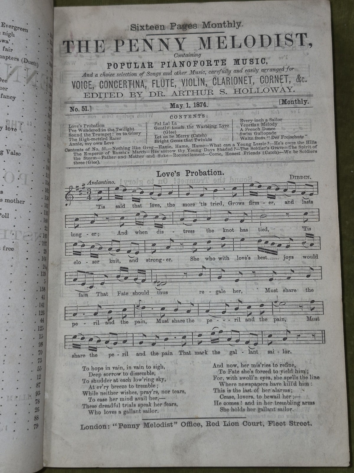 'The Penny Melodist' Collection Of Popular Songs & Instrumental Vol  7 8 9 1874 6