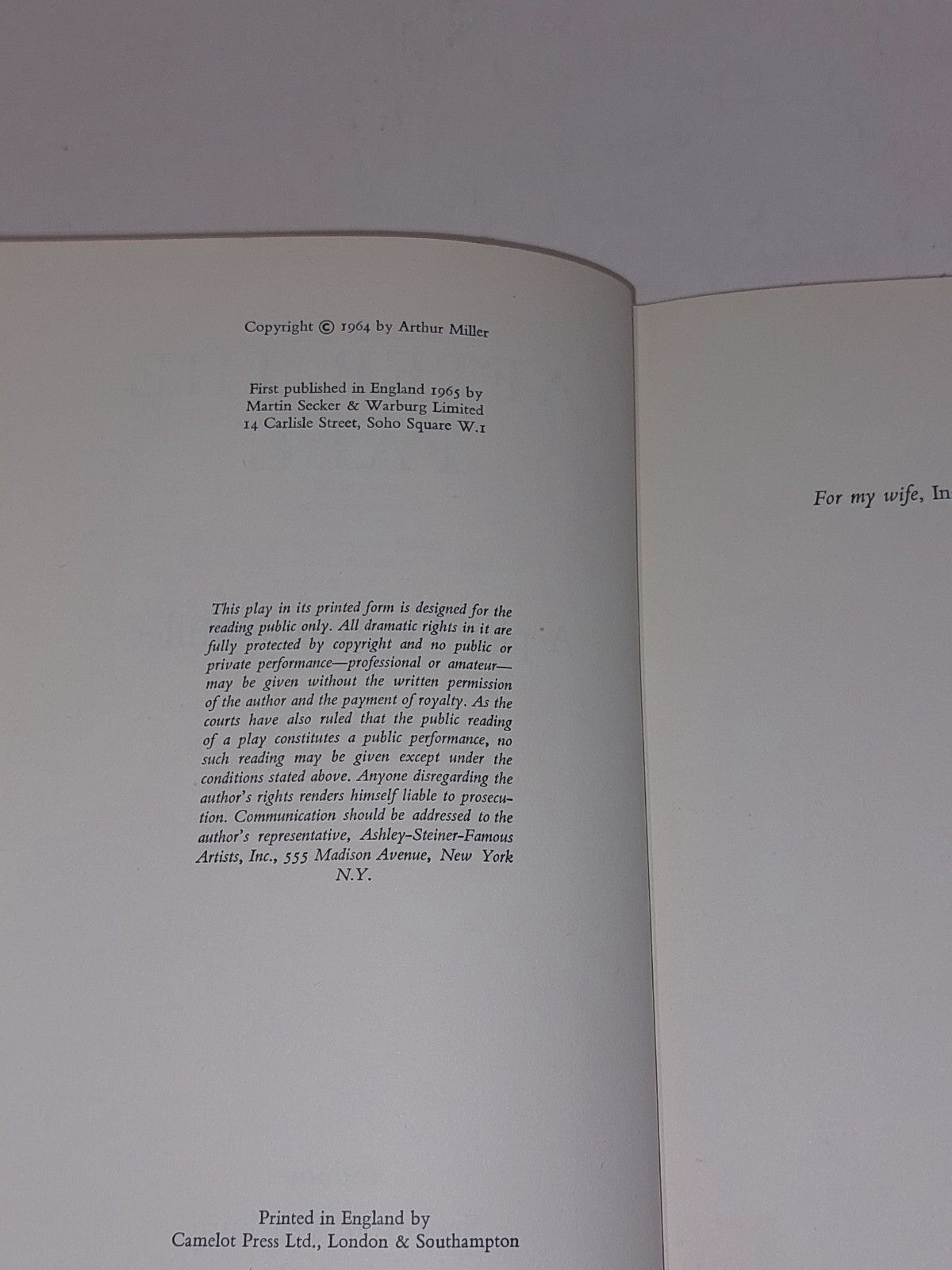After The Fall by Arthur Miller First UK Edition (1965) Hb Book With Dustjacket5