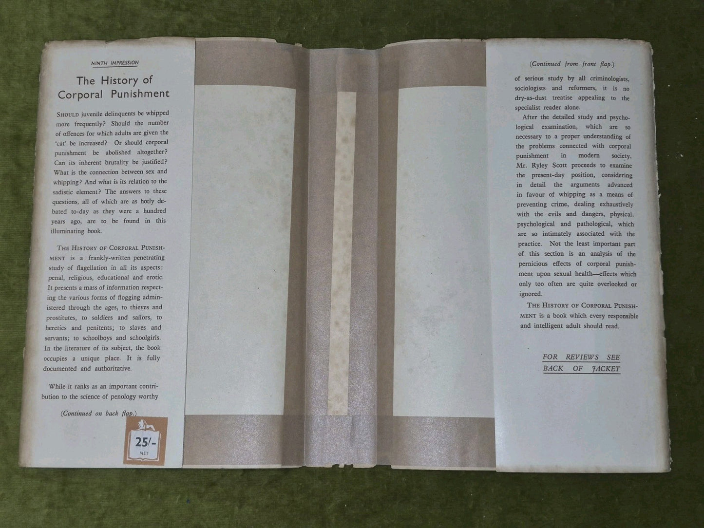 SCOTT, GEORGE RYLEY The history of corporal punishment : 1954 10th Edition3