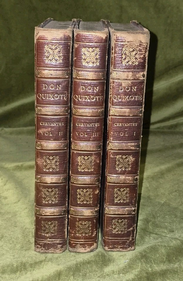 Don Quixote - Miguel de Cervantes trans. Thomas Shelton Macmillan 1900 in 3 Vols0