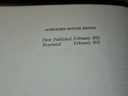 Lady Chatterley's Lover 1932 Second Printing British Authorized British Edition5