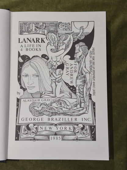 Alasdair Gray – Lanark (1st/1st US 1985 hb w dw) first novel cult classic5