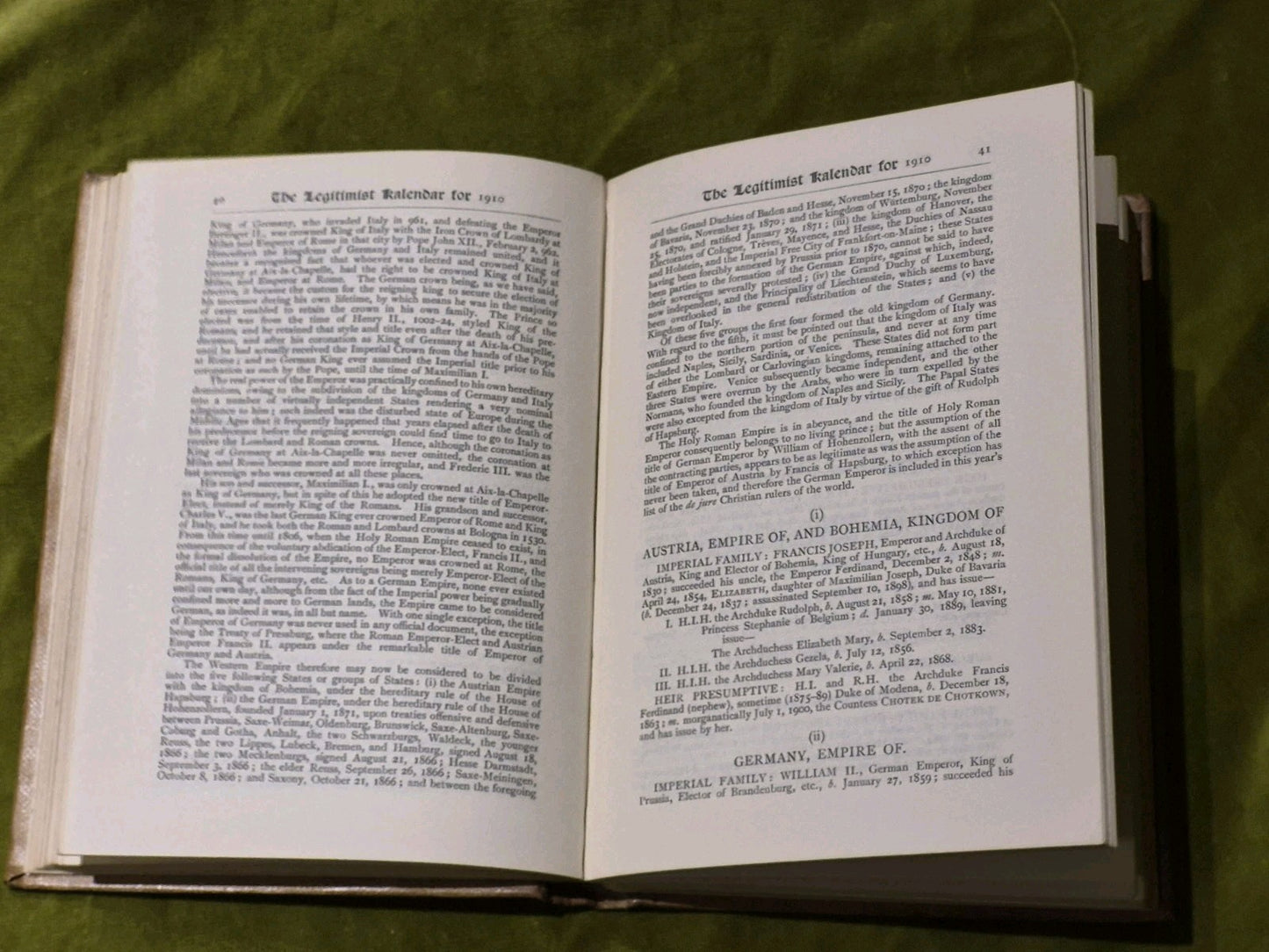 E Josephine Foulds  Legitimist Kalendar For The Year of Our Lord 19104