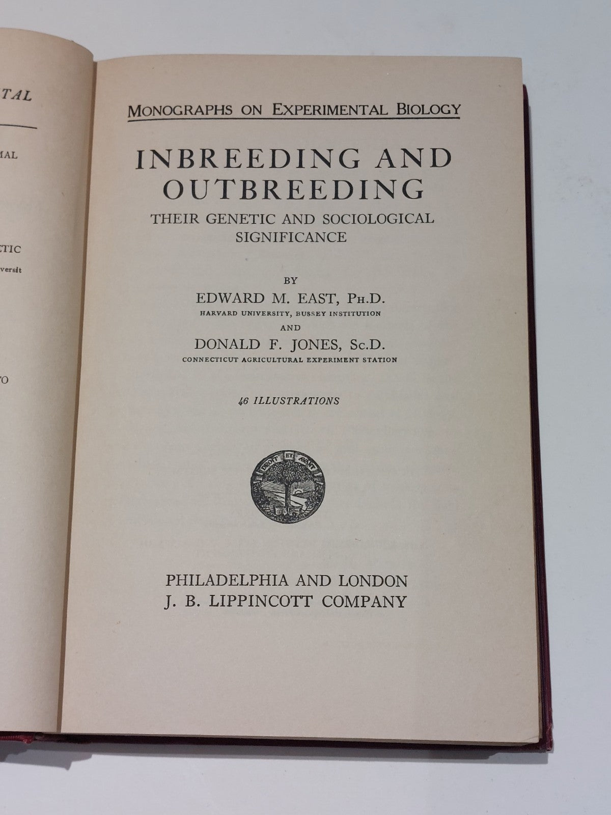 Inbreeding And Outbreeding By Edward M. East (1919) 1st Ed Hb Book2