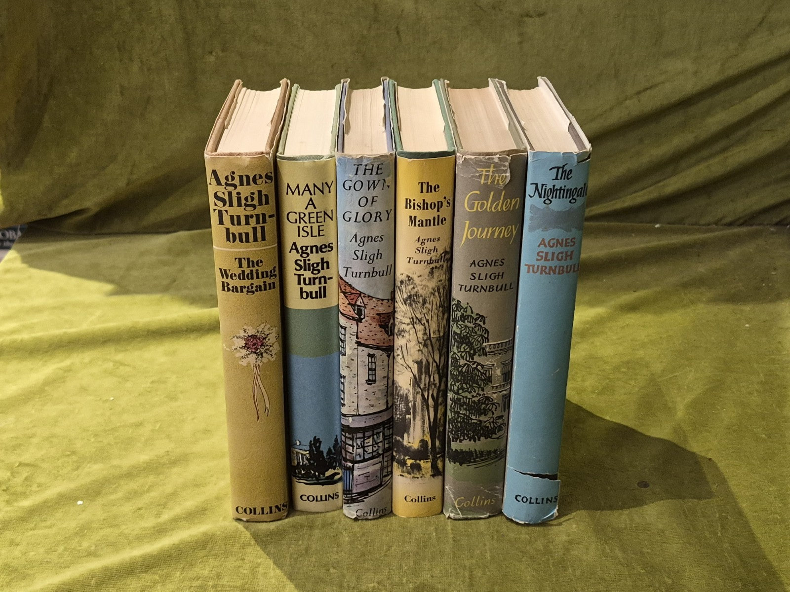 Six Agnes Sligh Turnbull books - Collins First Edn Hardbacks with Dust Jackets5