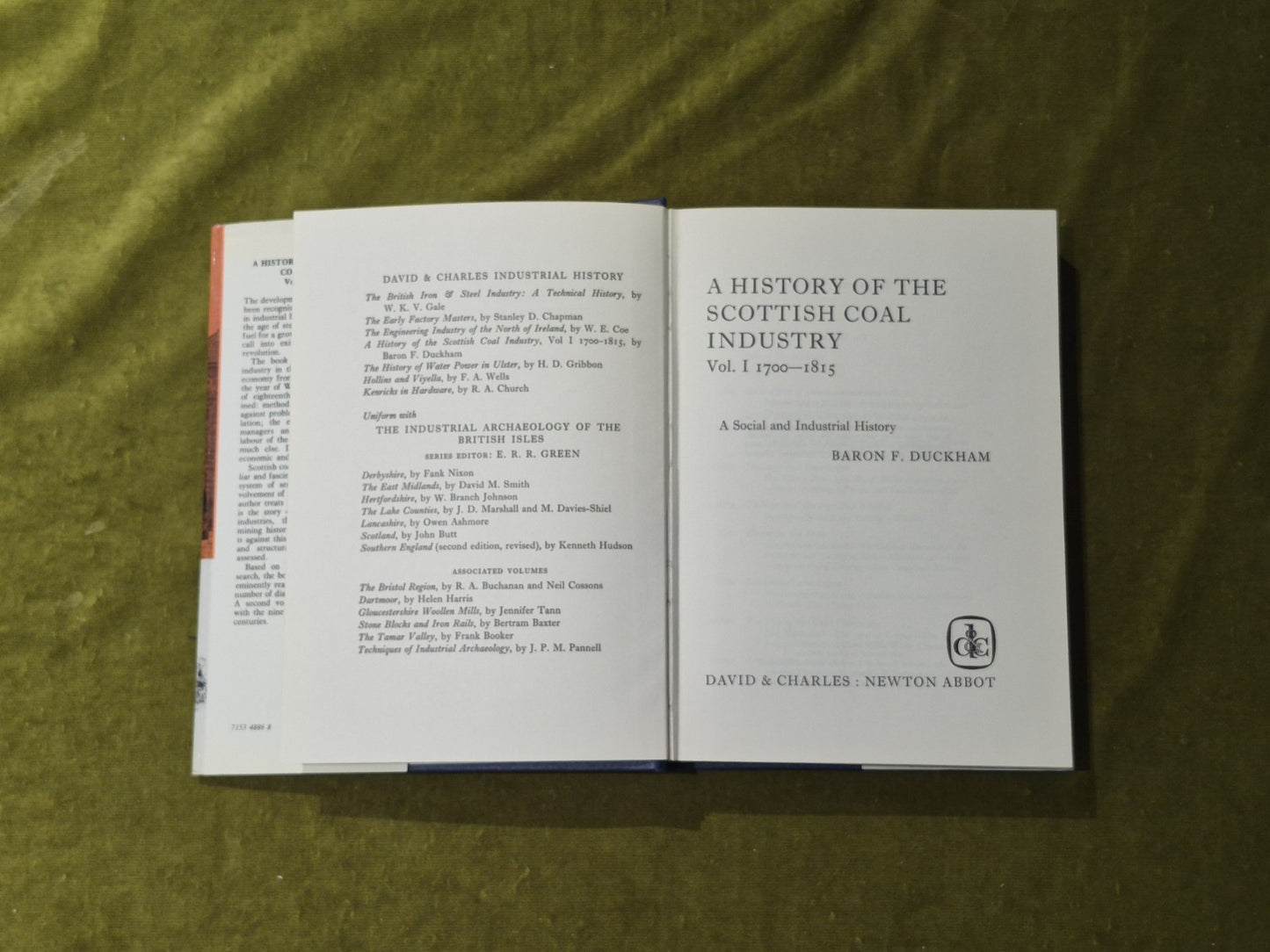 A History of the Scottish Coal Industry Vol 1 - Baron F Duckham , 1970 1st3