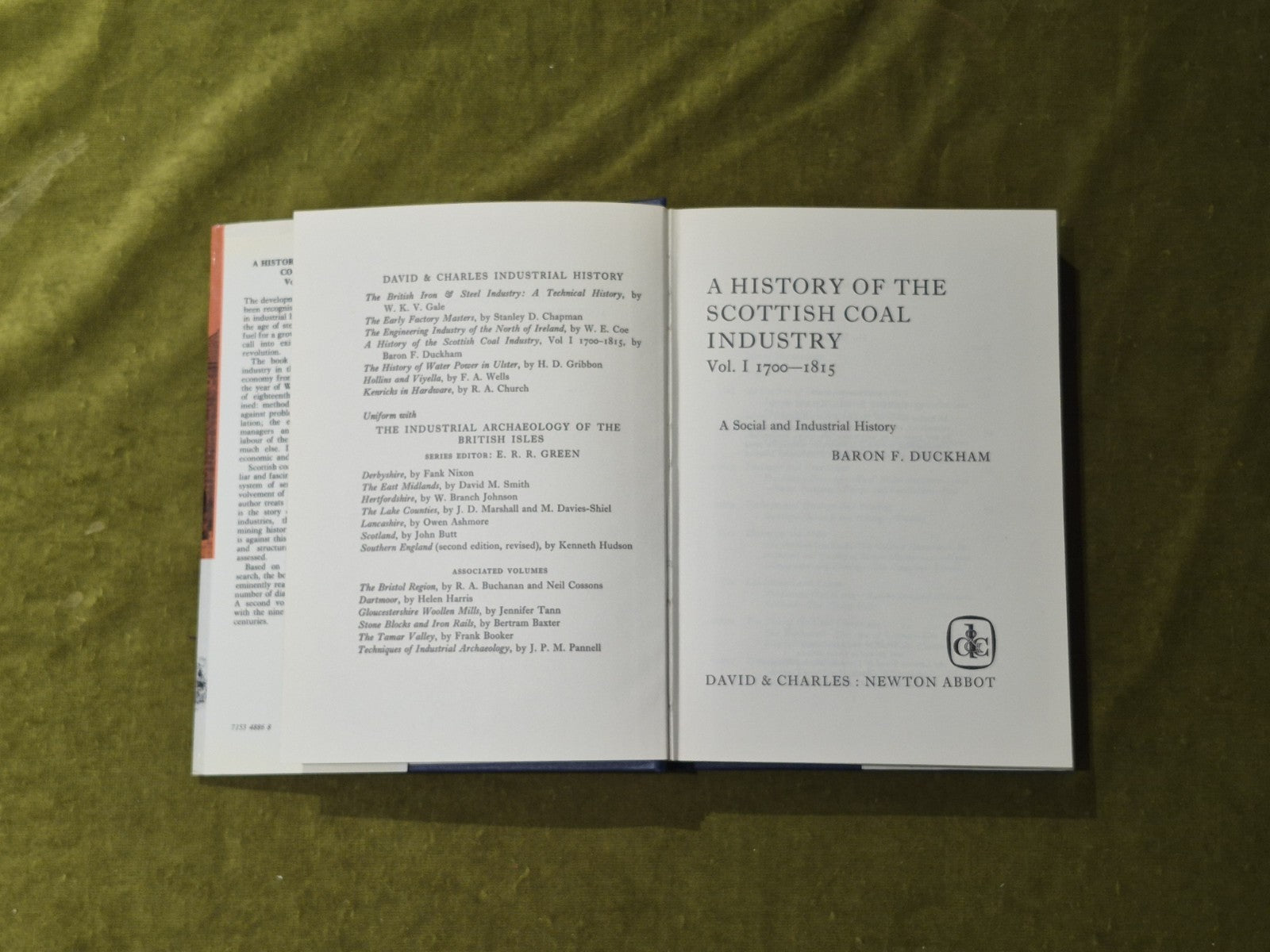 A History of the Scottish Coal Industry Vol 1 - Baron F Duckham , 1970 1st3