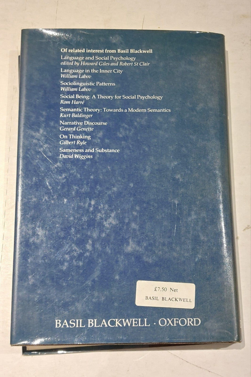 Noam CHOMSKY. Rules and Representations. Blackwell 1980. Hardback & Dustjacket.2