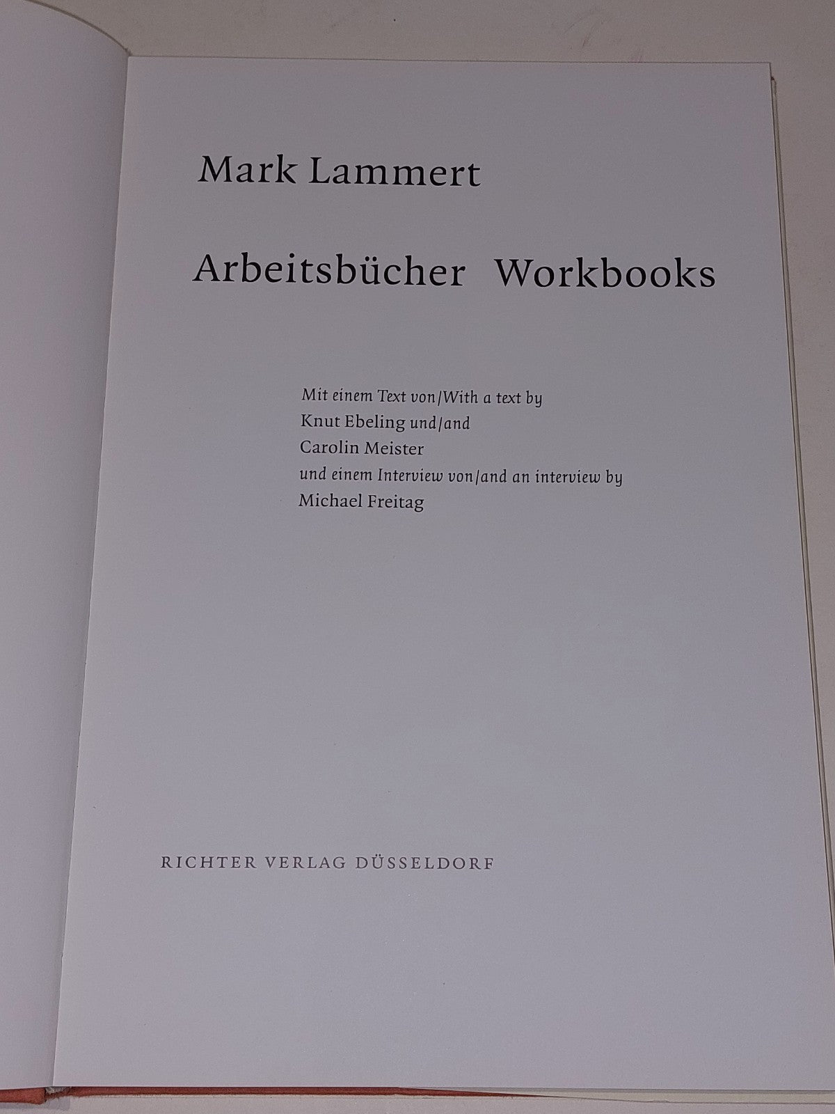 Mark Lammert Arbeitsbücher Workbooks 19892004 4