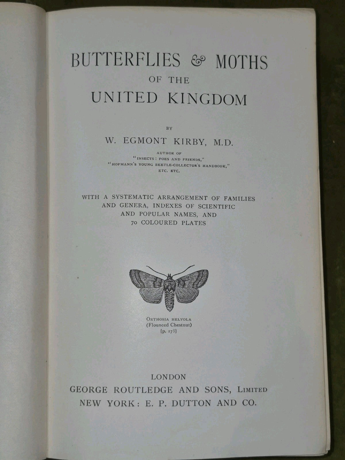 Butterflies & Moths of the United Kingdom Egmont Kirby First Edition Routledge 6