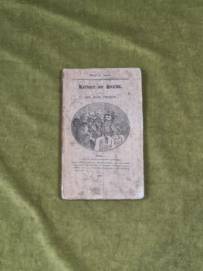 A Lecture on Heads - Geo. Alex Stevens , W. Wilson 1812 PB0