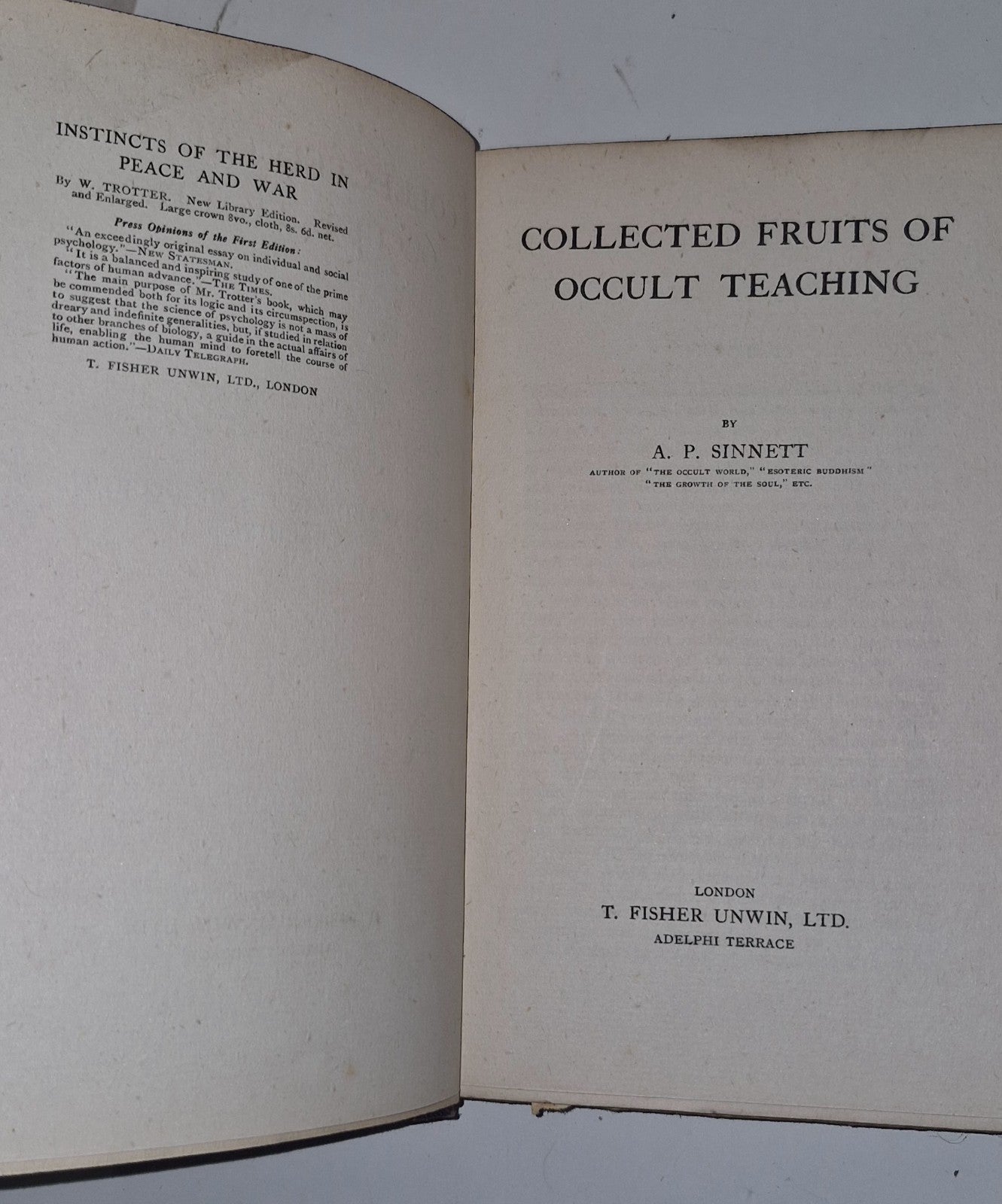 Collected Fruits of Occult Teaching - Sinnett ASTRAL WORLD THEOSOPHY STONEHENGE7