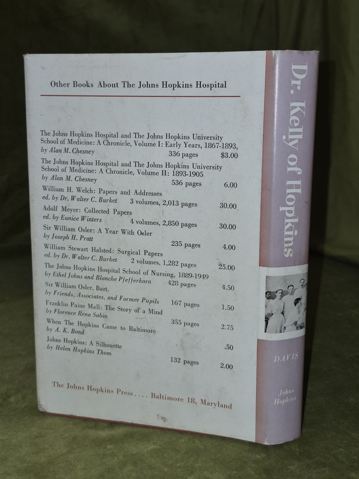 Dr Kelly Of Hopkins Surgeon Scientist Christian - Audrey W. Davis HB/DJ 1959 1st1