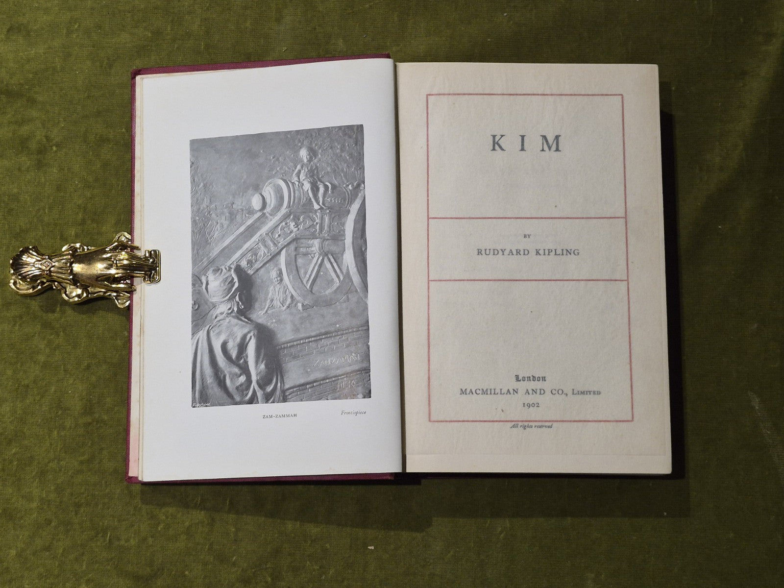 Kim - Rudyard Kipling 1902 earlyMacmillan reprint HB4