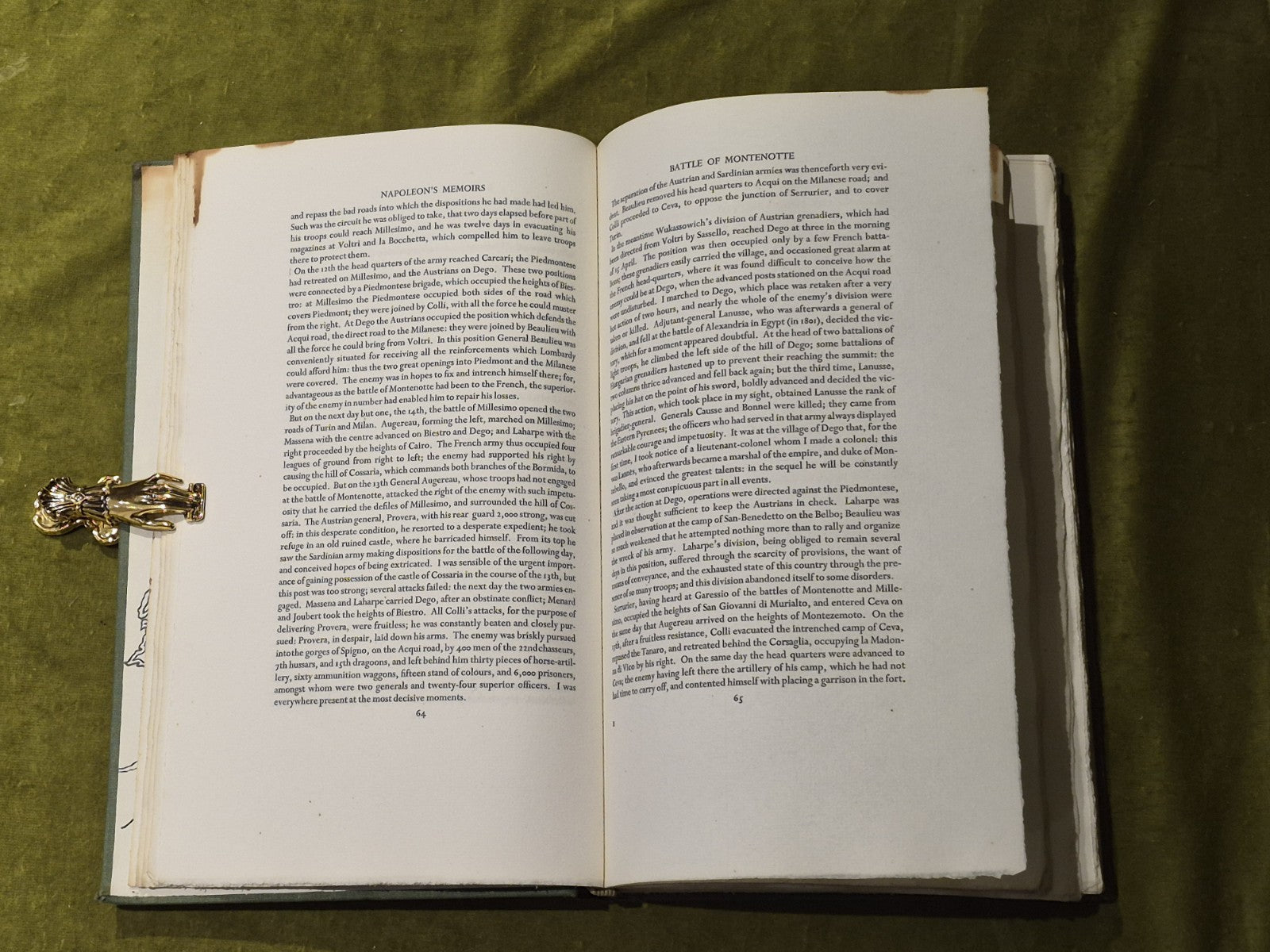 Napoleon's Memoirs Vol I - Somerset De Chair - Golden Cockerel 1st 19458